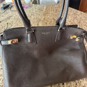 Henri Bendel Carlyle Brown Leather Tote Bag